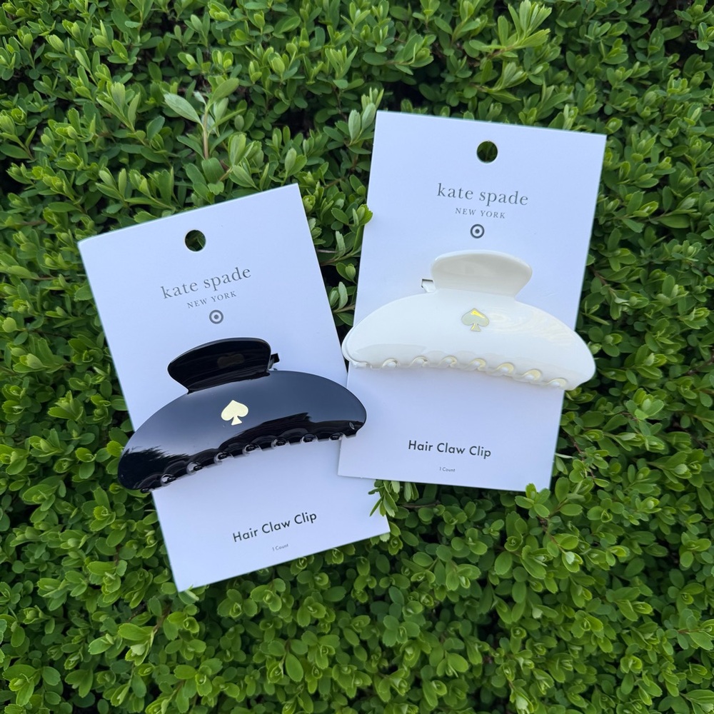 NWT Kate Spade Target Hair Claw Clips Bundle - Black & Cream